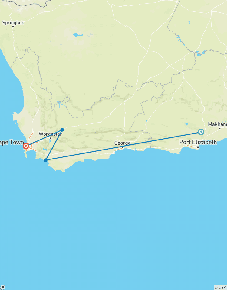 Kapstadt, 5 Tage: Addo Elefanten & Haitauchen & Aquila Safari & Cape Peninsula Pinguin & Helikopter Rundreise