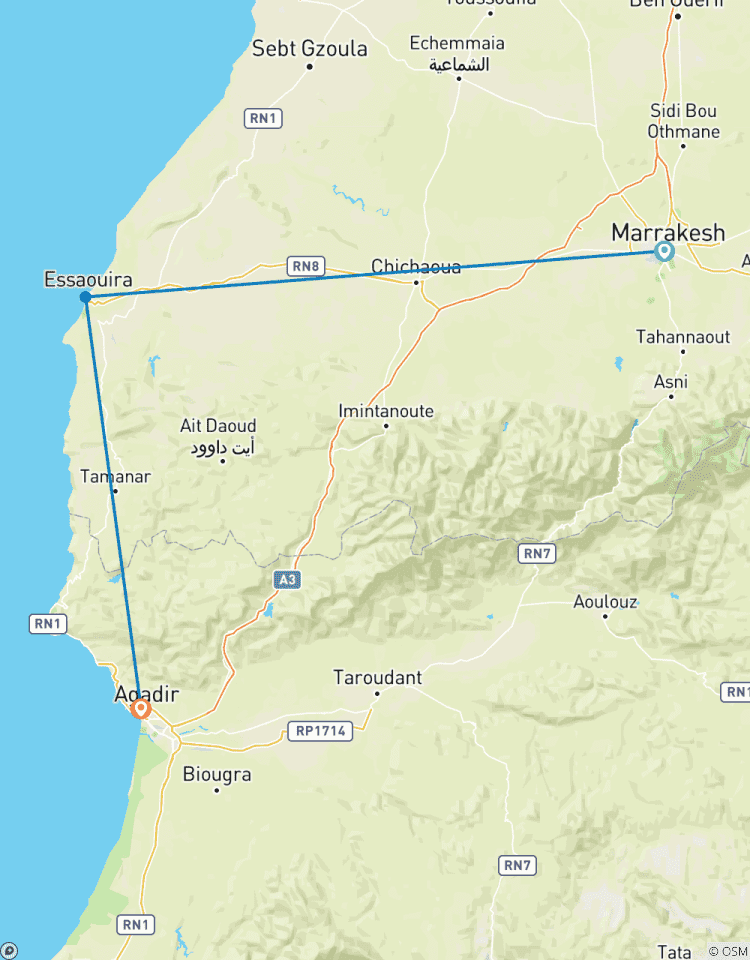 Marrakesch, Essaouira und Agadir, Private Führung Rundreise