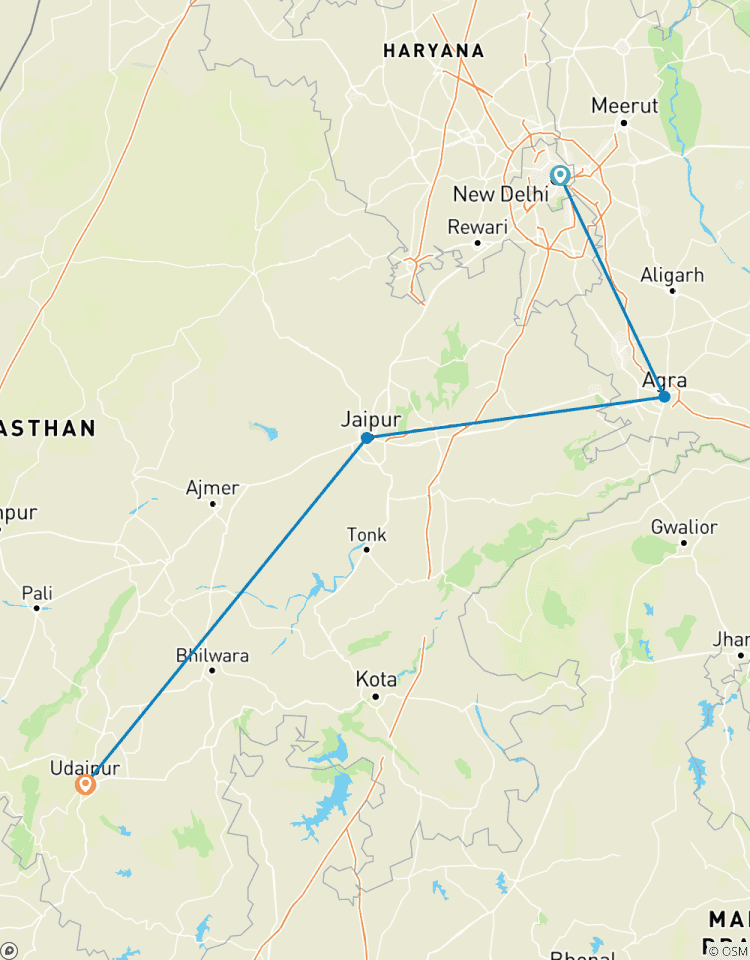 Tour du patrimoine ultime : Mewar avec le Fort Rouge, le Taj Mahal et le Fort d\'Amber circuit