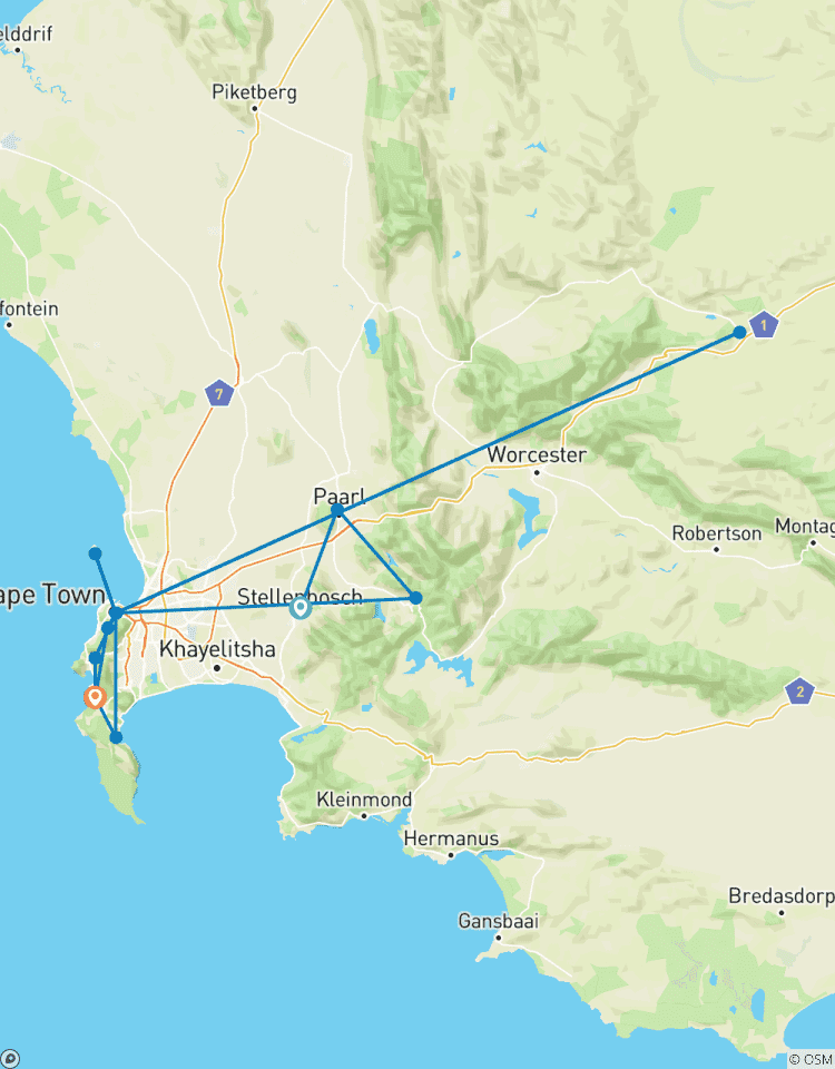 Kapstadt, 5 Tage. Weinverkostung & Kaphalbinsel & Robbeninseln & Big Five Tour & Tafelberg Auto Rundreise
