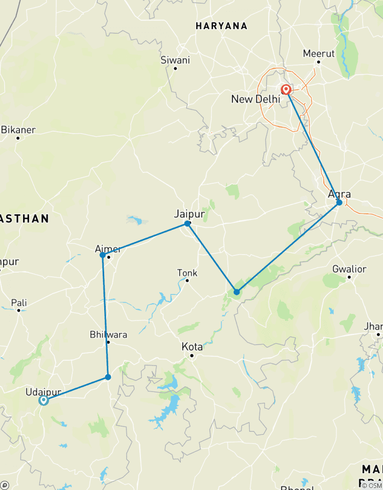 Circuit au Rajasthan d\'Udaipur à Delhi - Explorez les forts, les palais et la culture de l\'Inde du Nord circuit