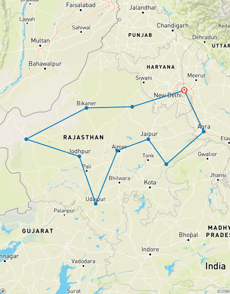 14 nuits d\'excursion dans le Rajasthan royal de l\'Inde circuit