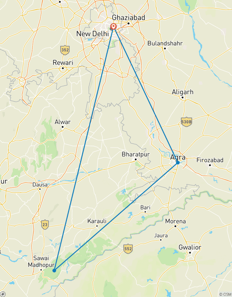 Circuito Excursión Privada de 4 Días de Tigres y Taj Mahal desde Delhi