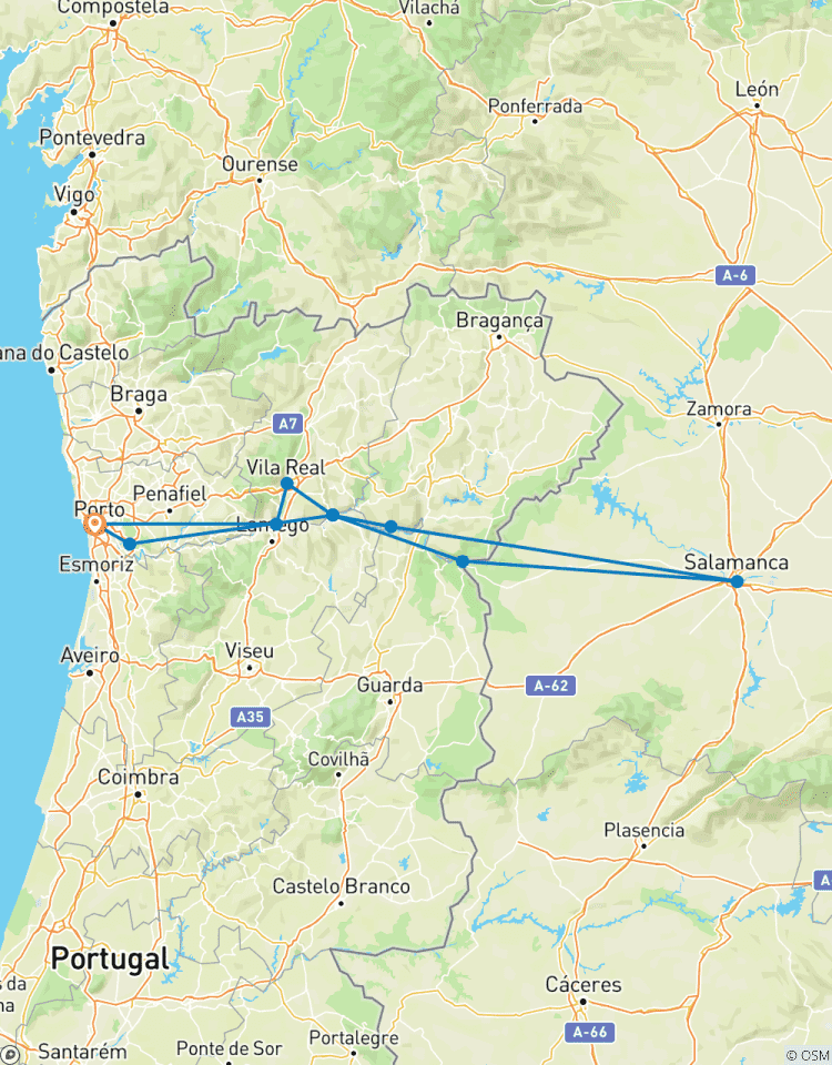 Circuito Club Familiar: Oporto, valle del Douro - Portugal y Salamanca - España - crucero de puerto a puerto