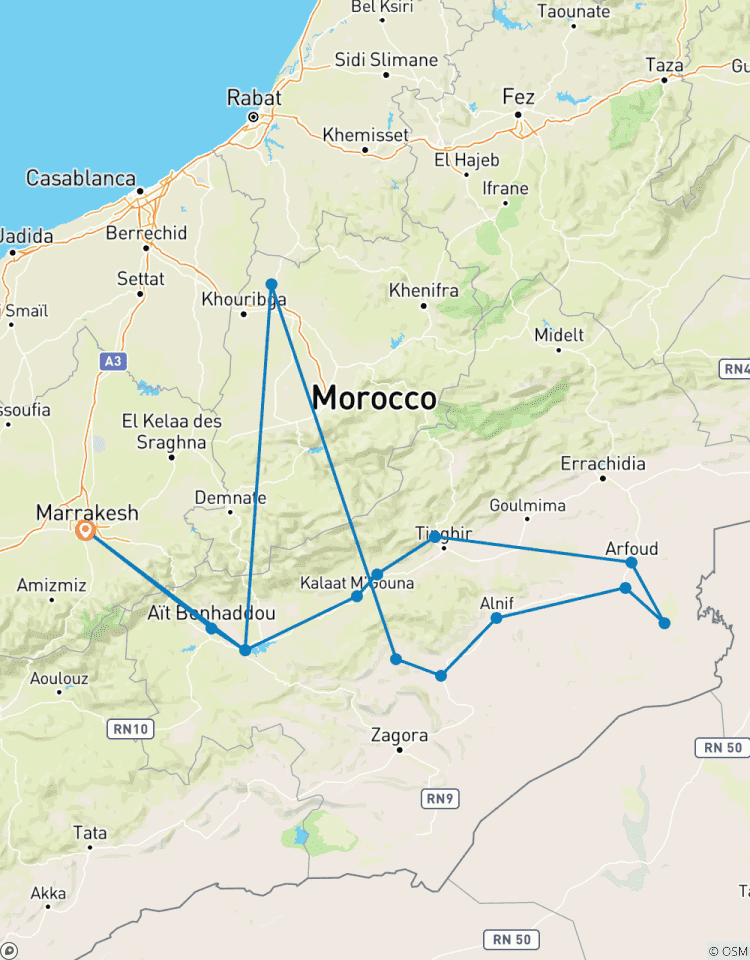Expérience des dunes et du désert circuit
