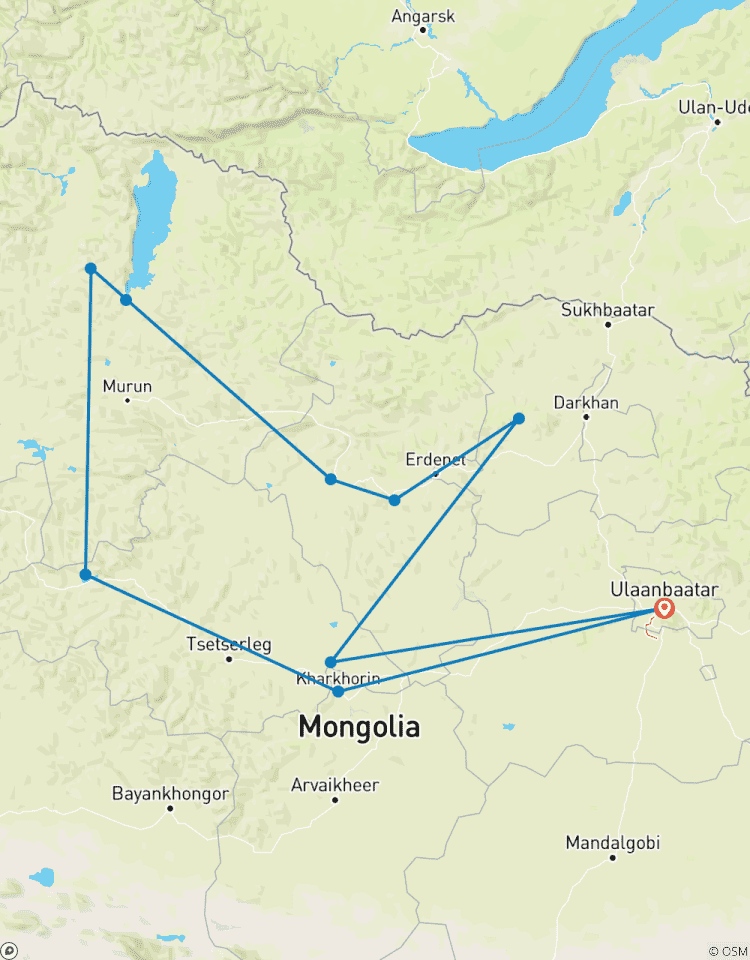 Visite guidée en Mongolie circuit