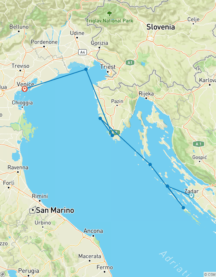 Sailing Croatia to Italy Tour