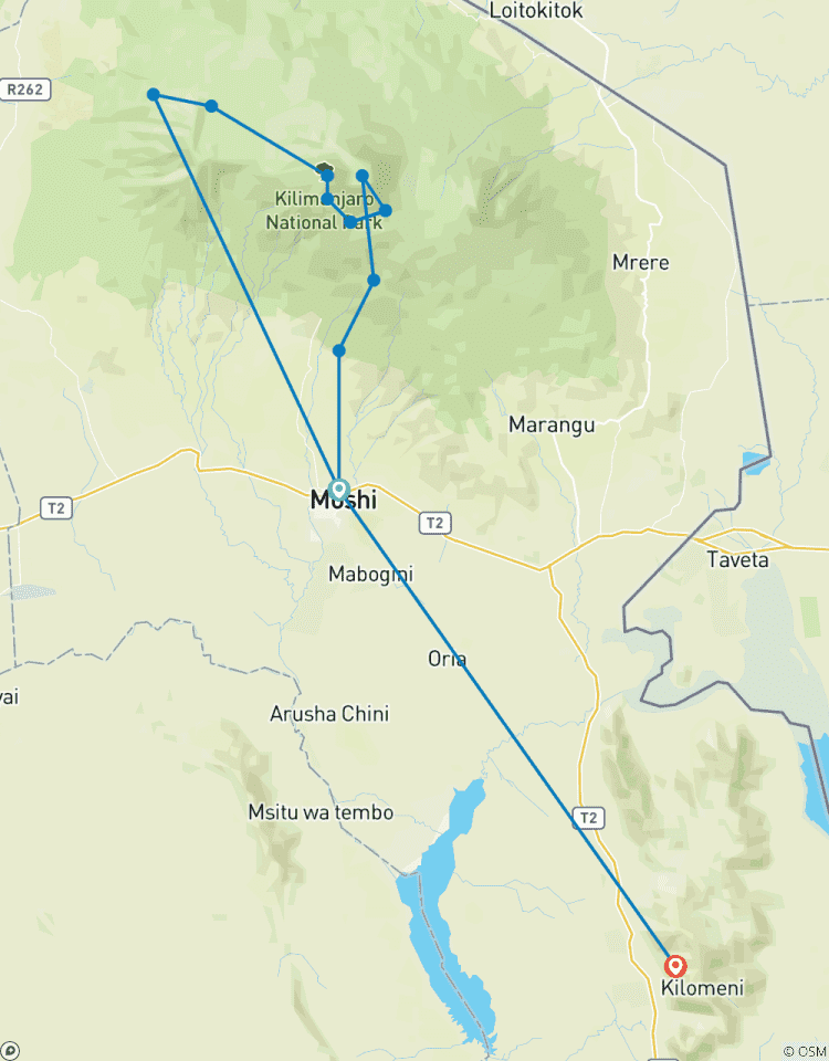Circuito KiLimanjaro Escalada ruta Londorosi 11 días *Todo el alojamiento y Traslado al aeropuerto Incluido*.