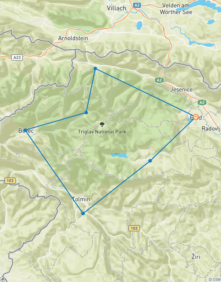 Vélo électrique exclusif autour des Alpes juliennes - Slovénie circuit