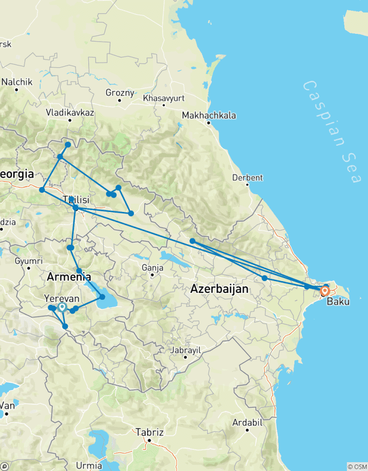 Armenië, Azerbeidzjan & Georgië - Ontdekkingsreis door de Kaukasus-rondreis