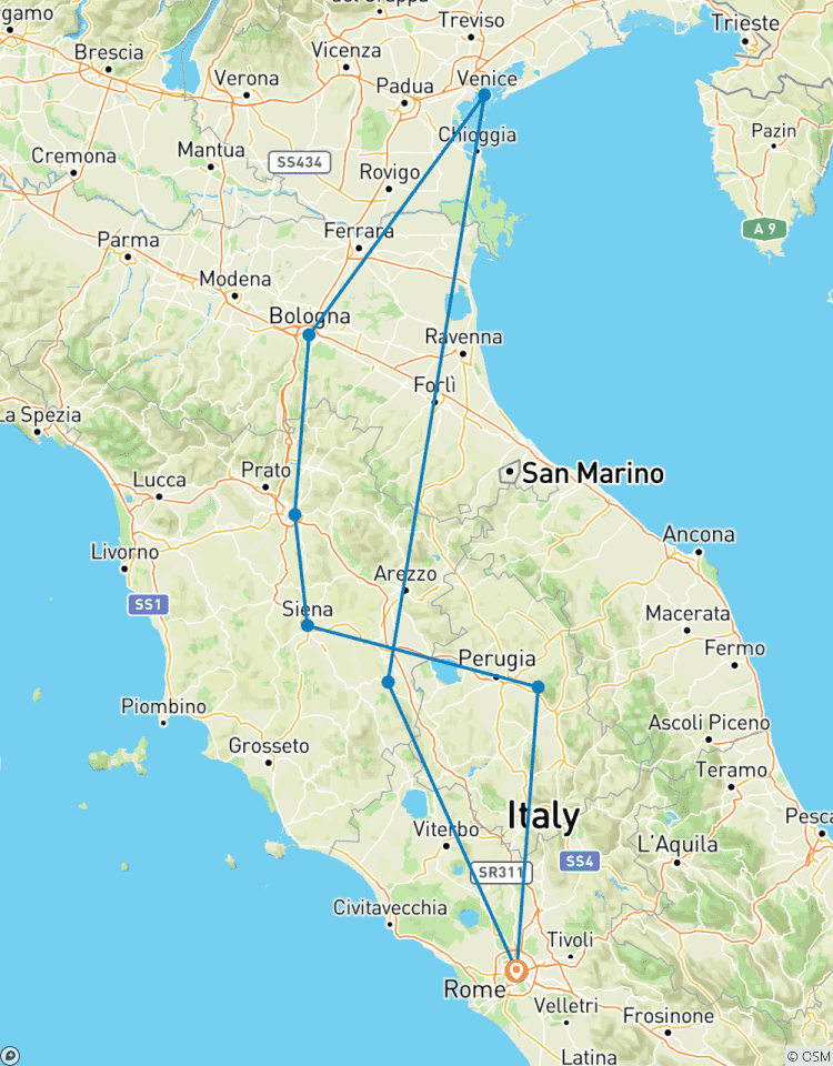 Le meilleur de l\'Italie : Rome, Florence et Venise - 8 jours circuit