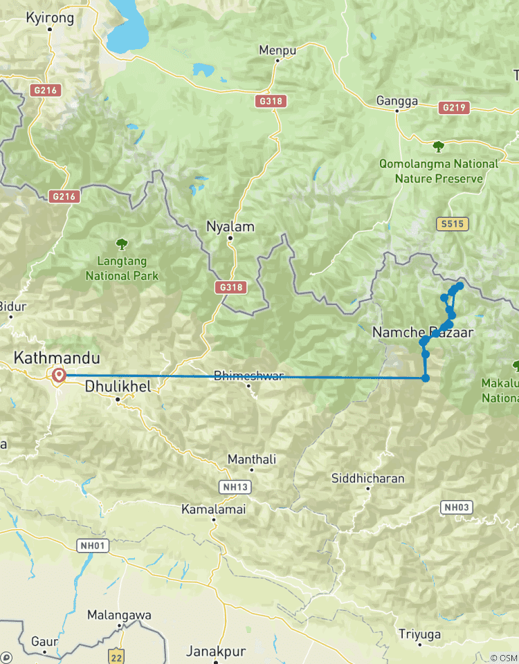 Circuito Excursión al Campo Base del Everest - 14 días para 2026/2027