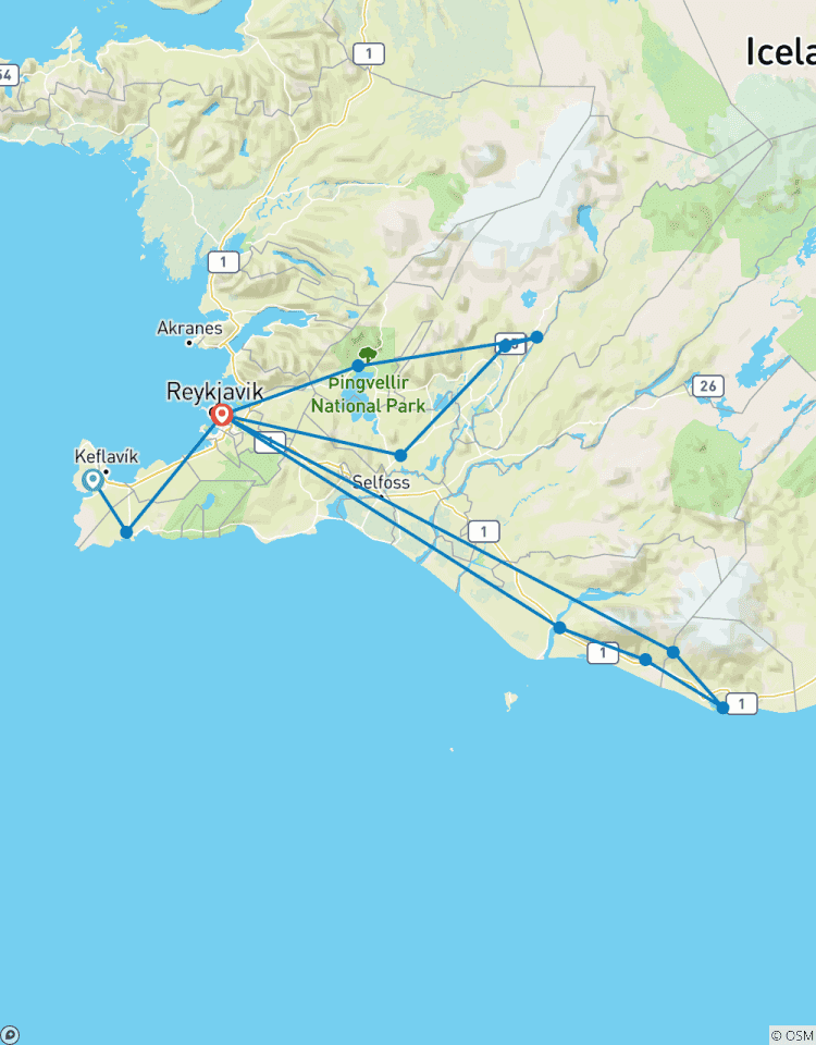 5 jours en autotour - Cercle d\'or, côte sud (hiver) circuit