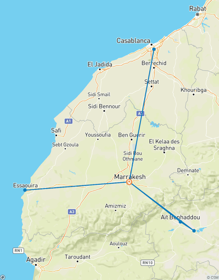 Jewels of Morocco Tour from Marrakesh orCasablanca Tour