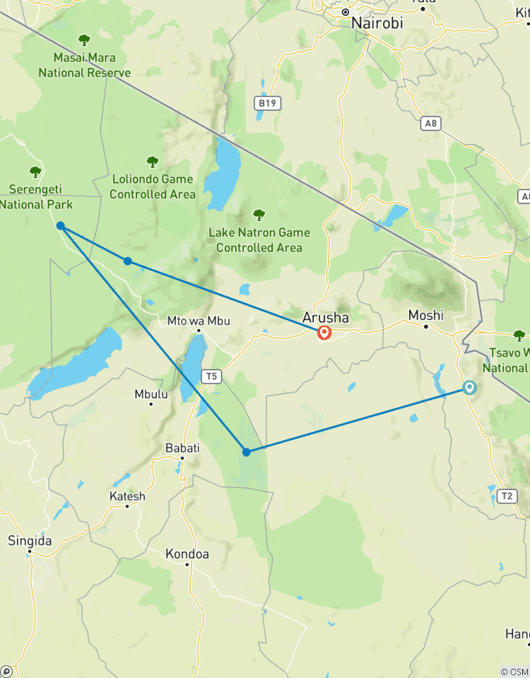 Circuito Safari de 3 días por Tanzania