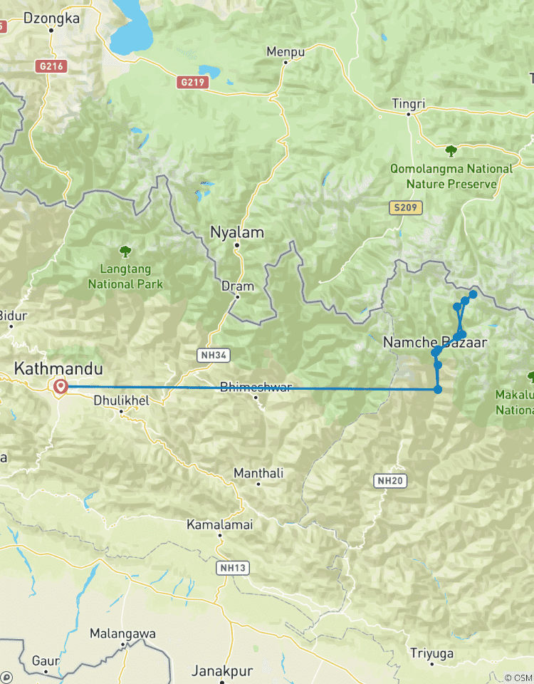 Circuito Senderismo al campamento base del Everest