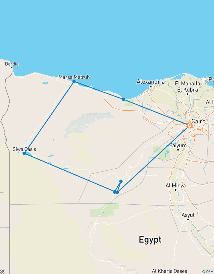 Circuito Paquete de 7 días y 6 noches a Siwa, Bahariya y el desierto Blanco