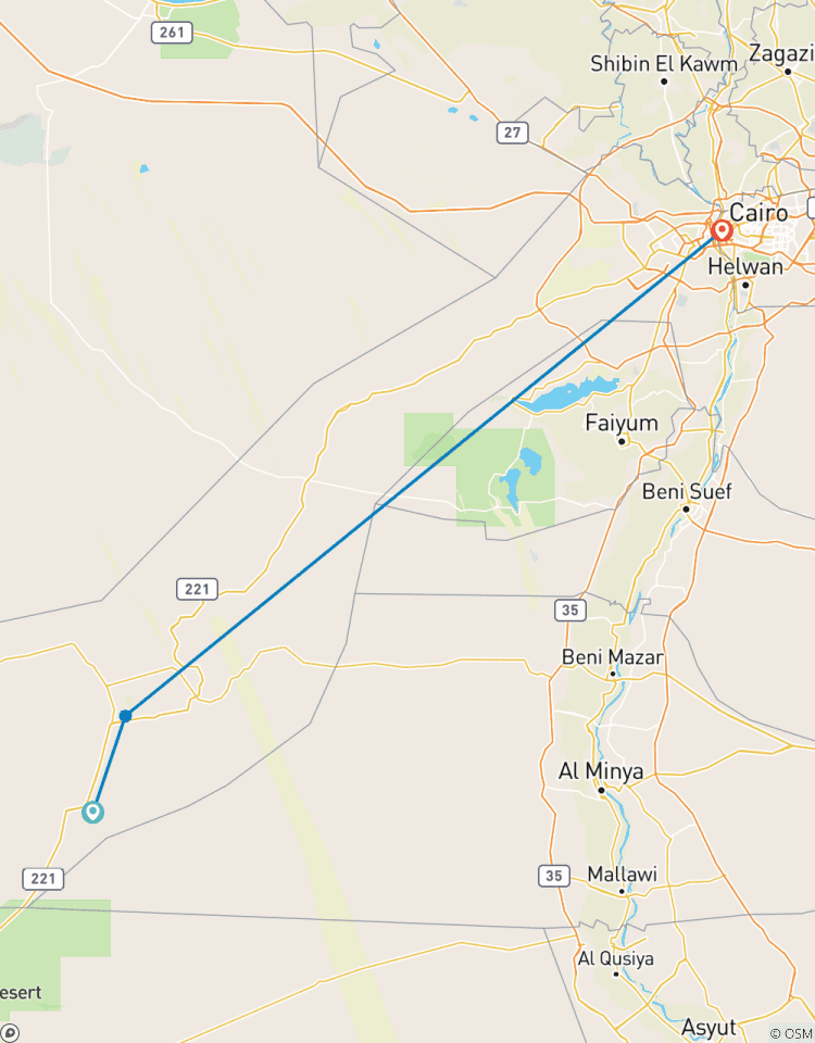 Circuito Paquete de 3 días y 2 noches al Desierto Blanco y Bahariya - circuito privado