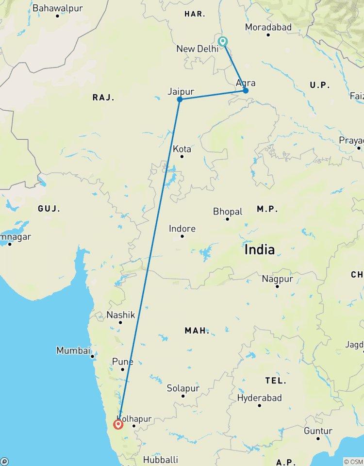 Triangle d\'Or - Yoga avec Goa circuit
