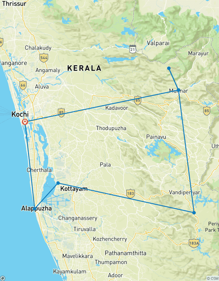Kerala: Highlights of Southern India 7-Day Trip Tour