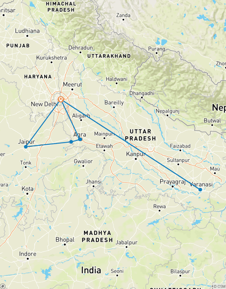 8-Day India Tour (Private/Group)- Golden Triangle & Varanasi + Flight Tour
