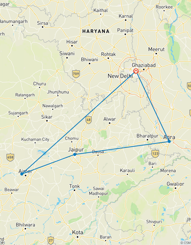 Circuito Circuito al triángulo de oro con Ajmer Pushkar