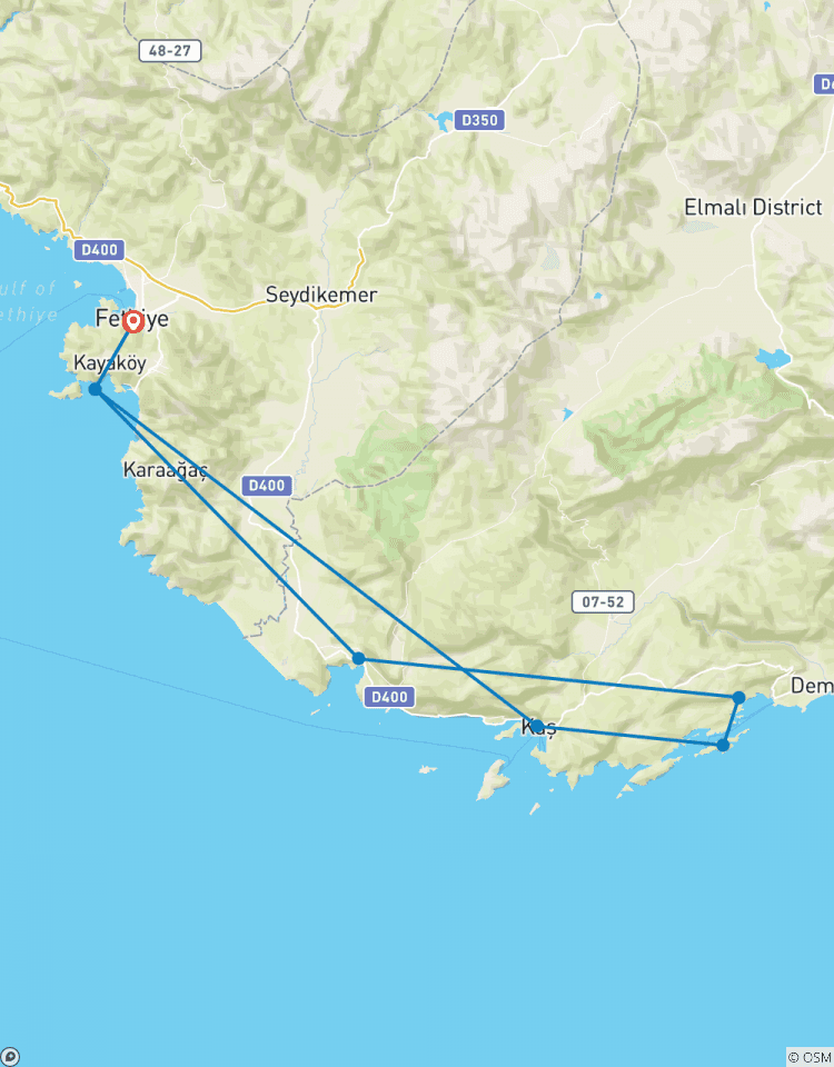 A voile en Turquie - Fethiye à Fethiye - The Turquoise Delight circuit