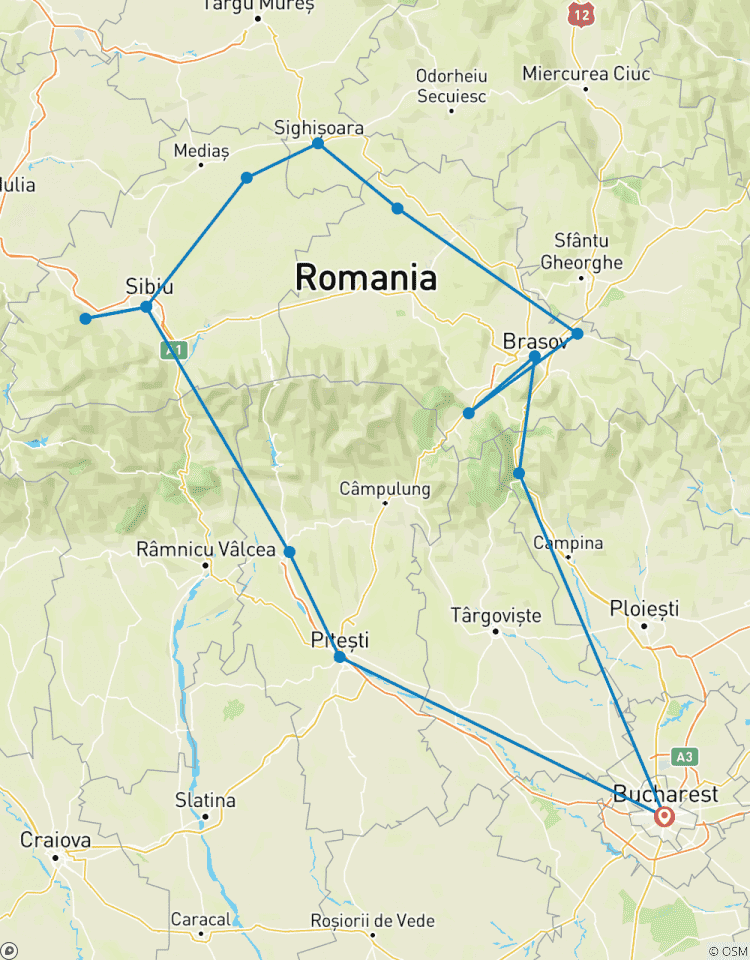 Discover Transylvania from Airport Bucharest Tour