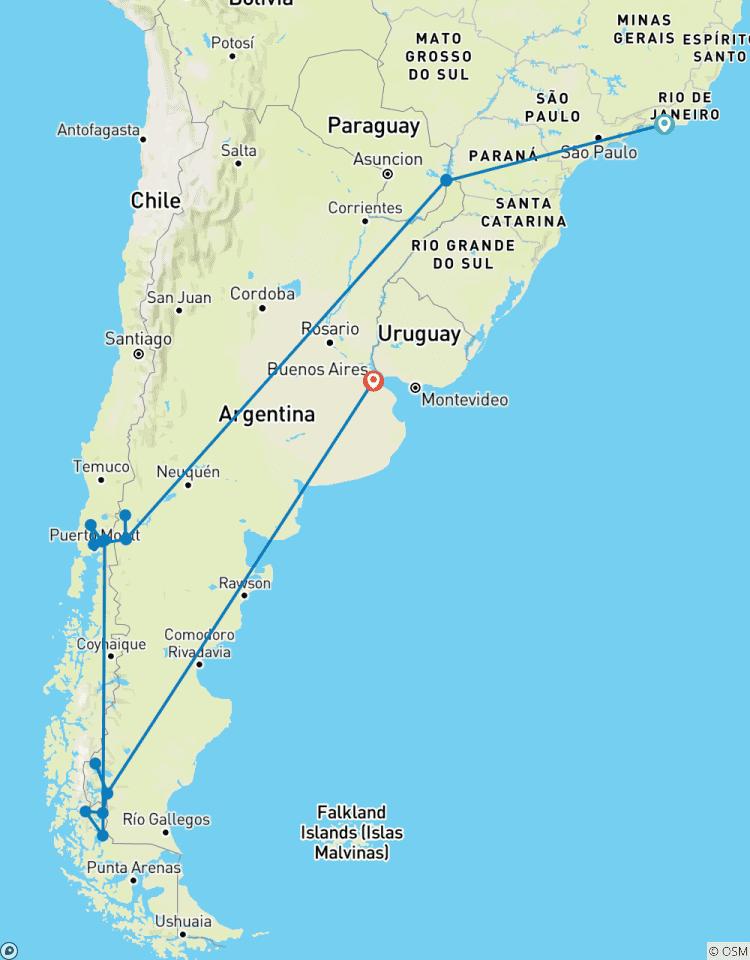 Brasilien, Argentinien & Chile - Südamerika 22 Tage Rundreise