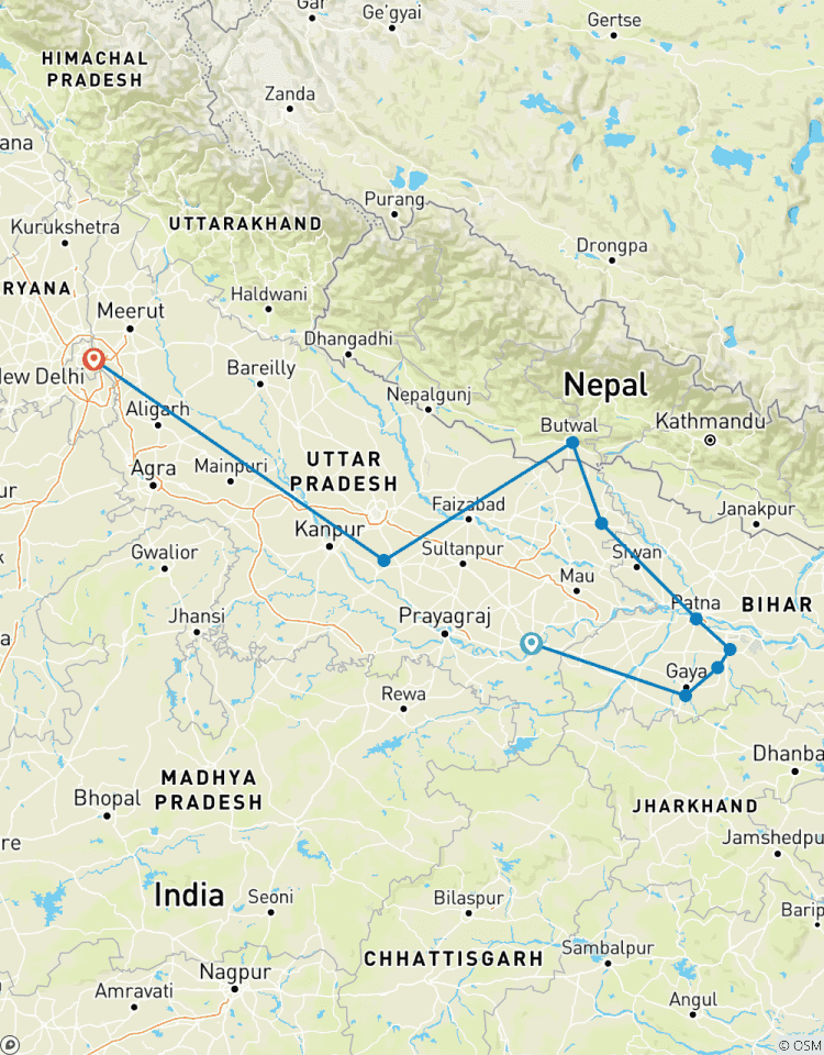 10 Days Buddhist Circuit with Birth to Death Place of Buddha Tour