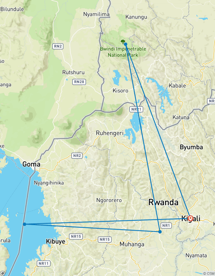 5-daagse Gorilla Tocht in Oeganda met vertrek vanuit Rwanda-rondreis