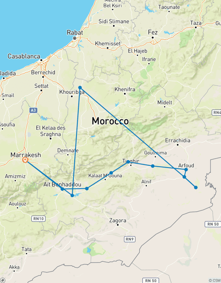 Marrakech to Merzouga 3-Day Desert Safari Tour