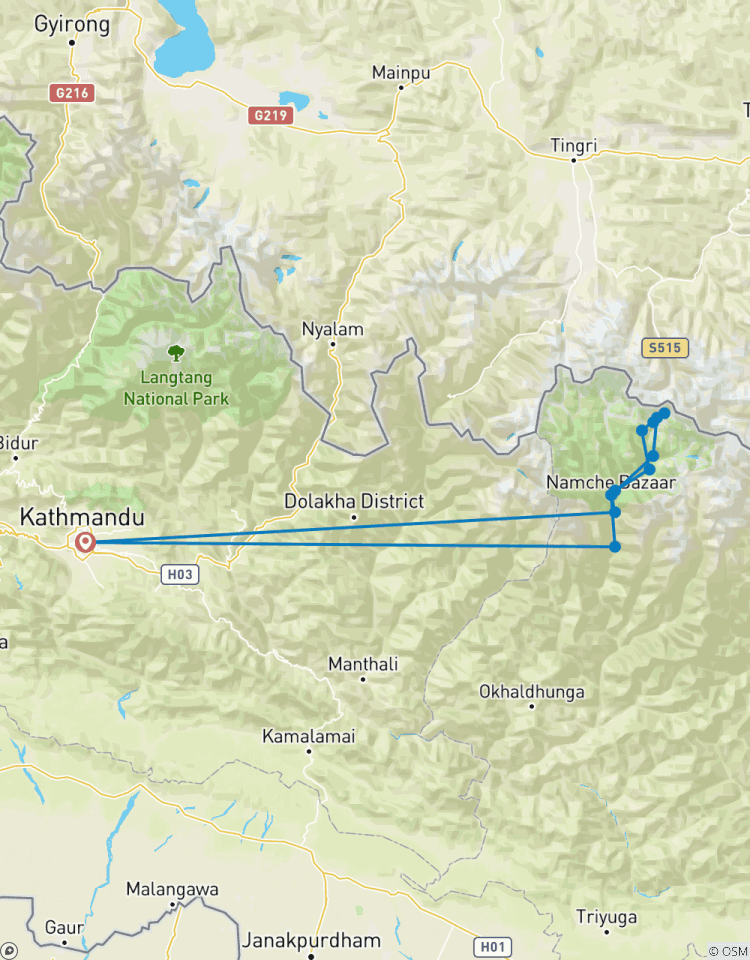 Circuito Excursionismo en campamento base del Everest 14 días