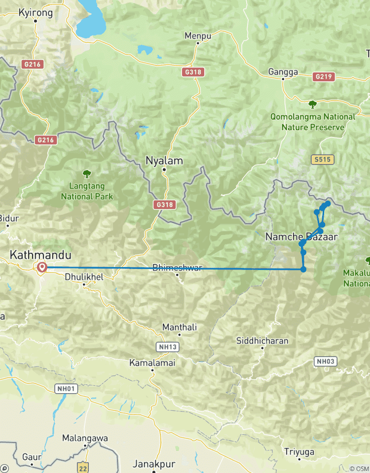 Trek du camp de base de l\'Everest - 12 jours circuit