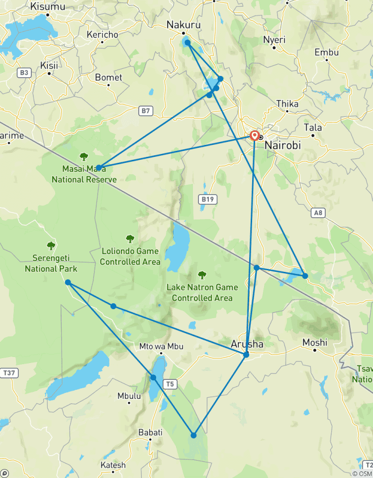 Circuito Safari por tierra en Kenia y Tanzania - 14 días