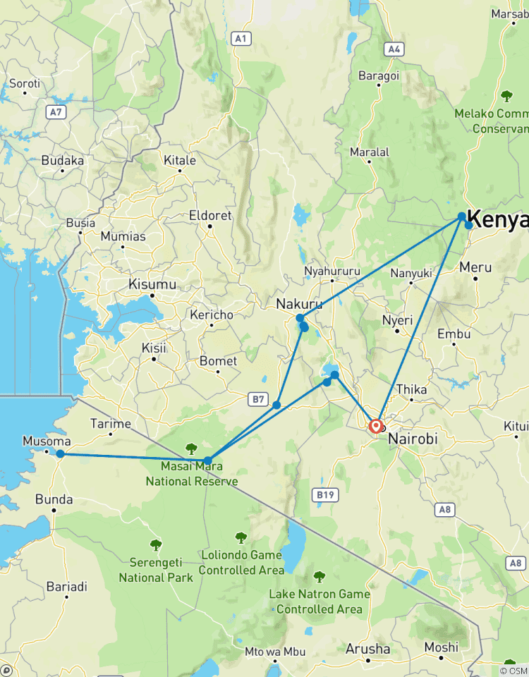 7 Tage Samburu, Lake Nakuru, Masai Mara und Naivasha Luxussafari Rundreise