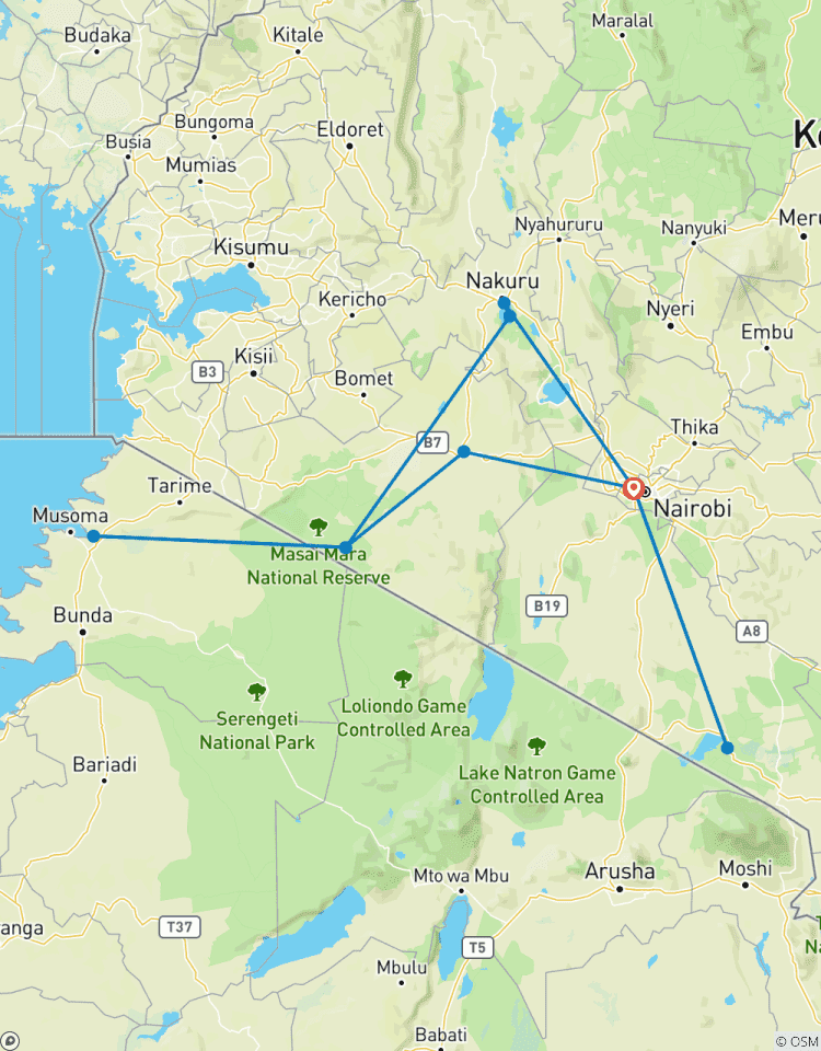 Safari in Maasai Mara, Lake Nakuru & Amboseli - een budget-reis - 7 dagen-rondreis