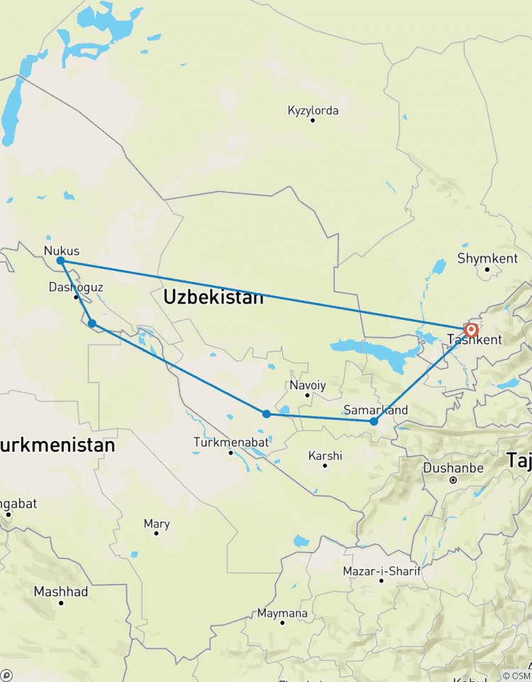 Circuito leyendas del mar de Aral y Uzbekistán - 12 días
