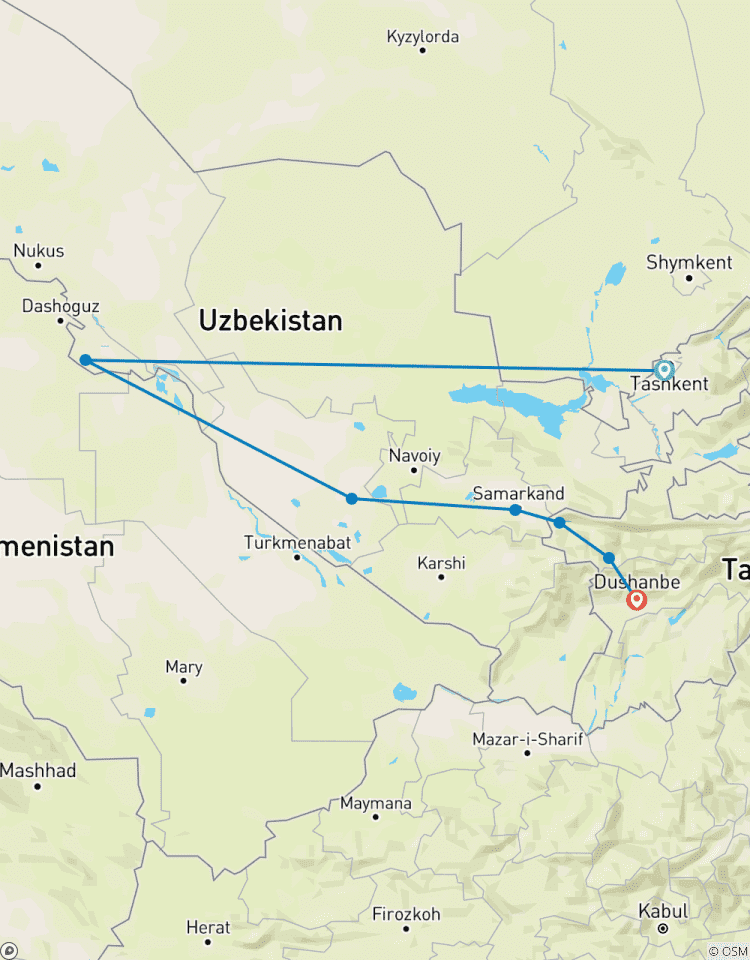 Circuito Circuito de 11 días por las maravillas de Uzbekistán y Tayikistán