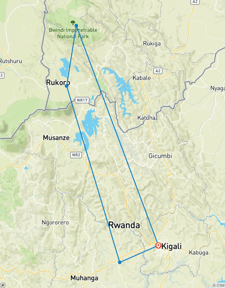 3 Tage Uganda Gorilla Trek von Kigali aus Rundreise