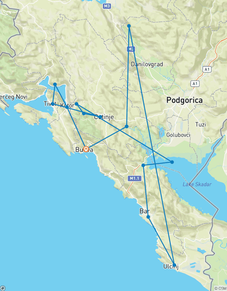 Montenegro Entdeckungsreise (Komfort) Rundreise