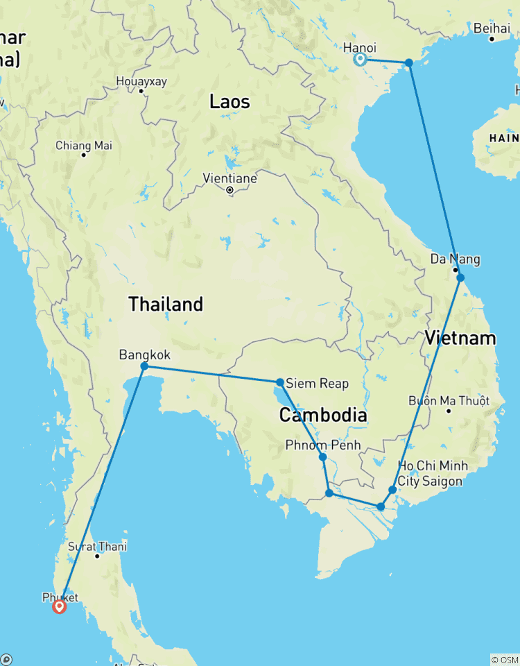 Circuito Lo mejor de Vietnam, Camboya y Tailandia en 21 días