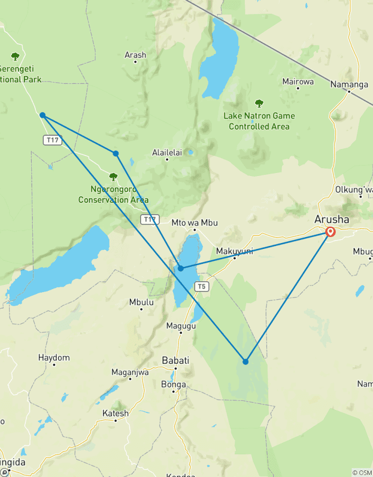 5 jours de safari en camping en Tanzanie circuit