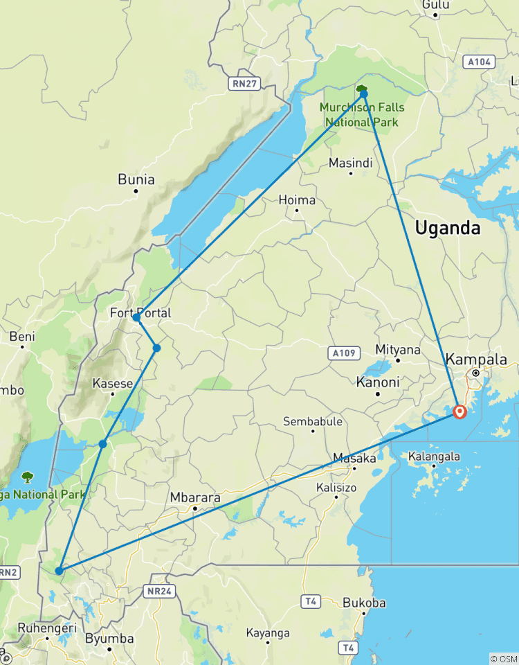 11 jours Ouganda plus Gorilles circuit
