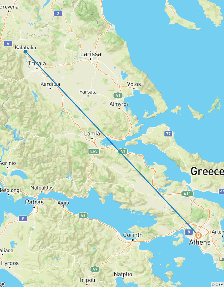 Von Athen nach Meteora 3 Tage Rundreise