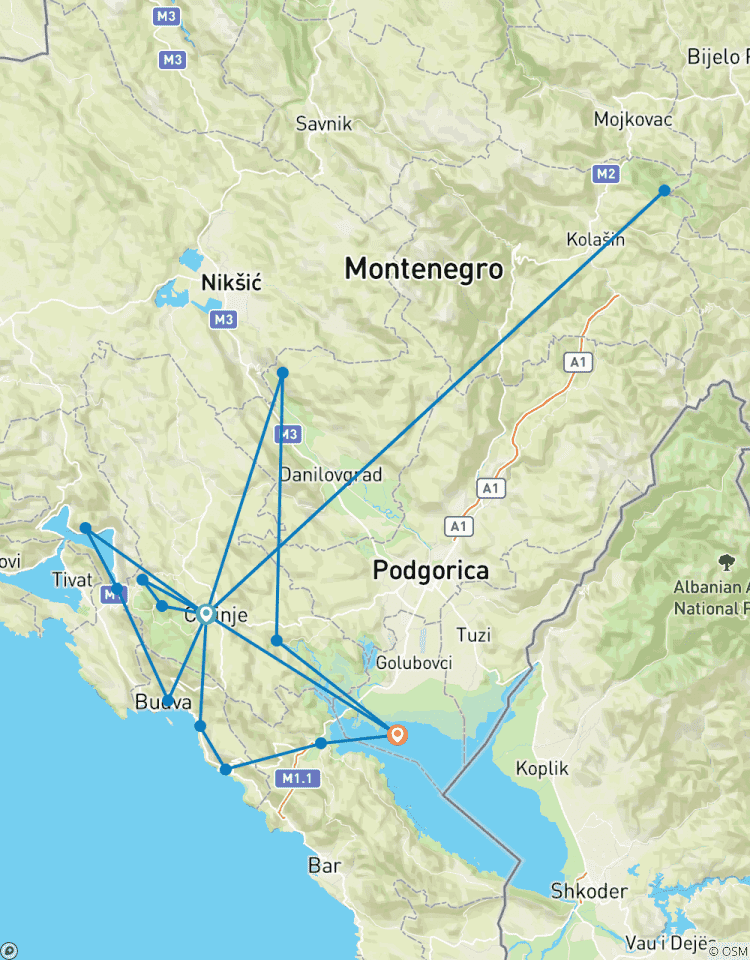 Reise ins Herz von Montenegro (Komfort) Rundreise