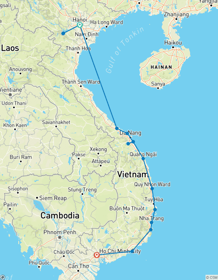 Cyclisme sur les routes de campagne du Vietnam 13 jours circuit