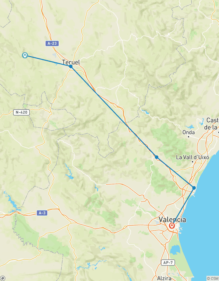 Ojos Negros La plus longue voie verte d\'Espagne en 6 étapes circuit