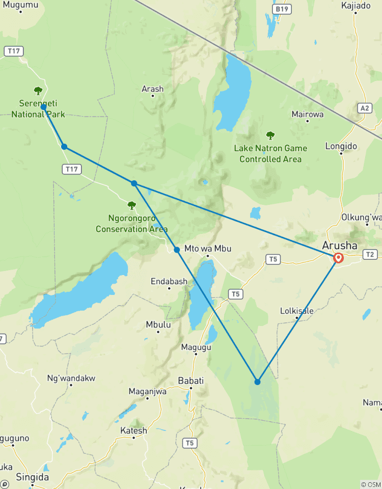 Circuito Safari de 4 días por Tanzania
