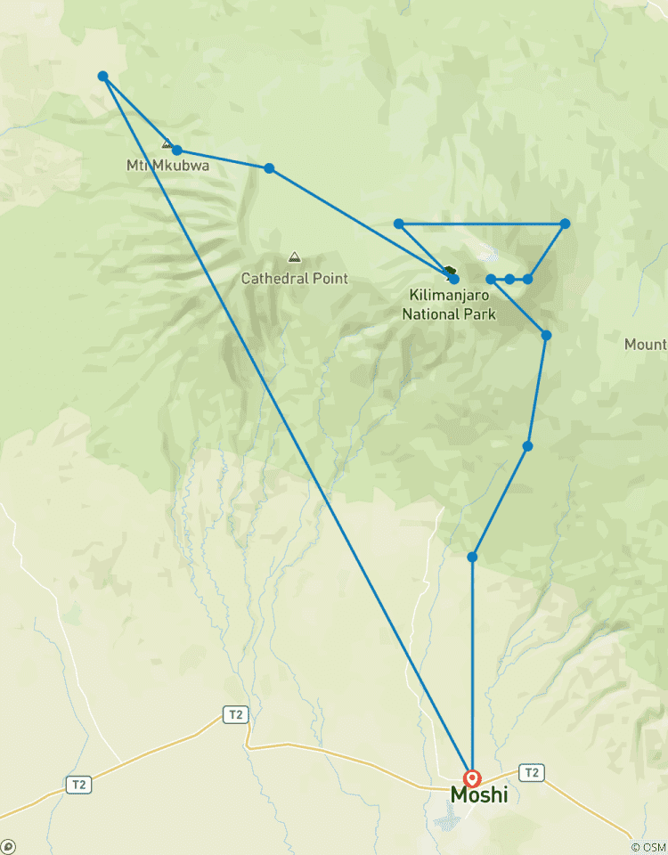 Kilimanjaro Northern Circuit - 10 Days Tour